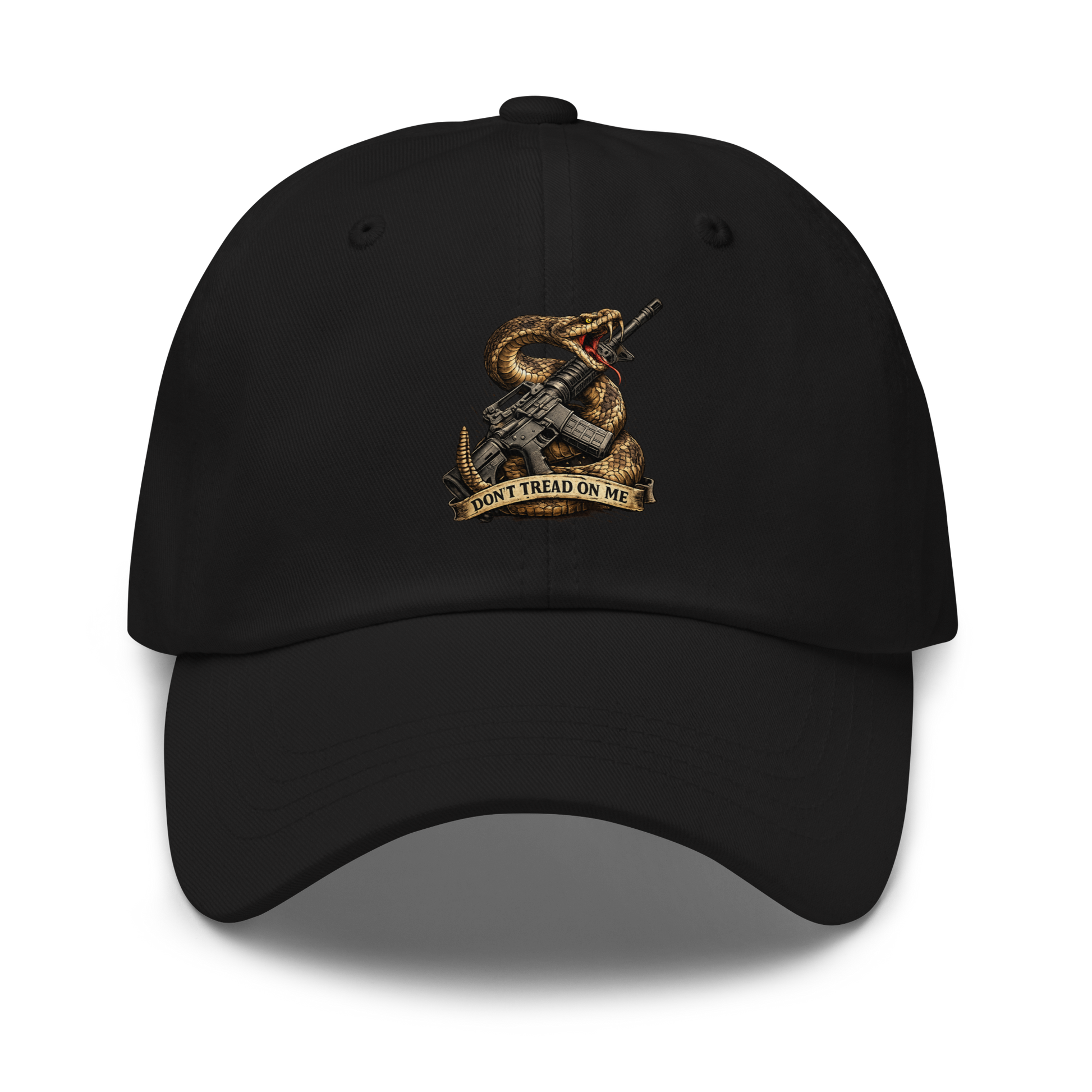 Show your support for liberty with the Don't Tread On Me Hat. Patriotic 2A headwear inspired by the Gadsden Flag and built for responsible gun owners, range days, and everyday wear.