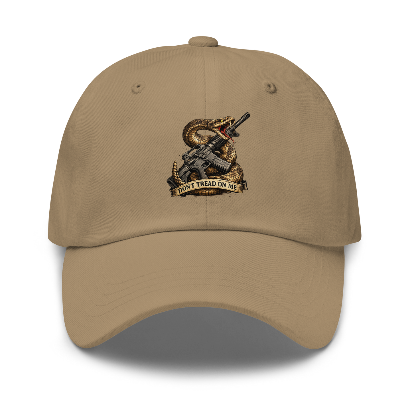 Show your support for liberty with the Don't Tread On Me Hat. Patriotic 2A headwear inspired by the Gadsden Flag and built for responsible gun owners, range days, and everyday wear.