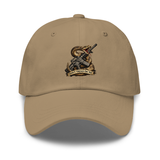 Show your support for liberty with the Don't Tread On Me Hat. Patriotic 2A headwear inspired by the Gadsden Flag and built for responsible gun owners, range days, and everyday wear.
