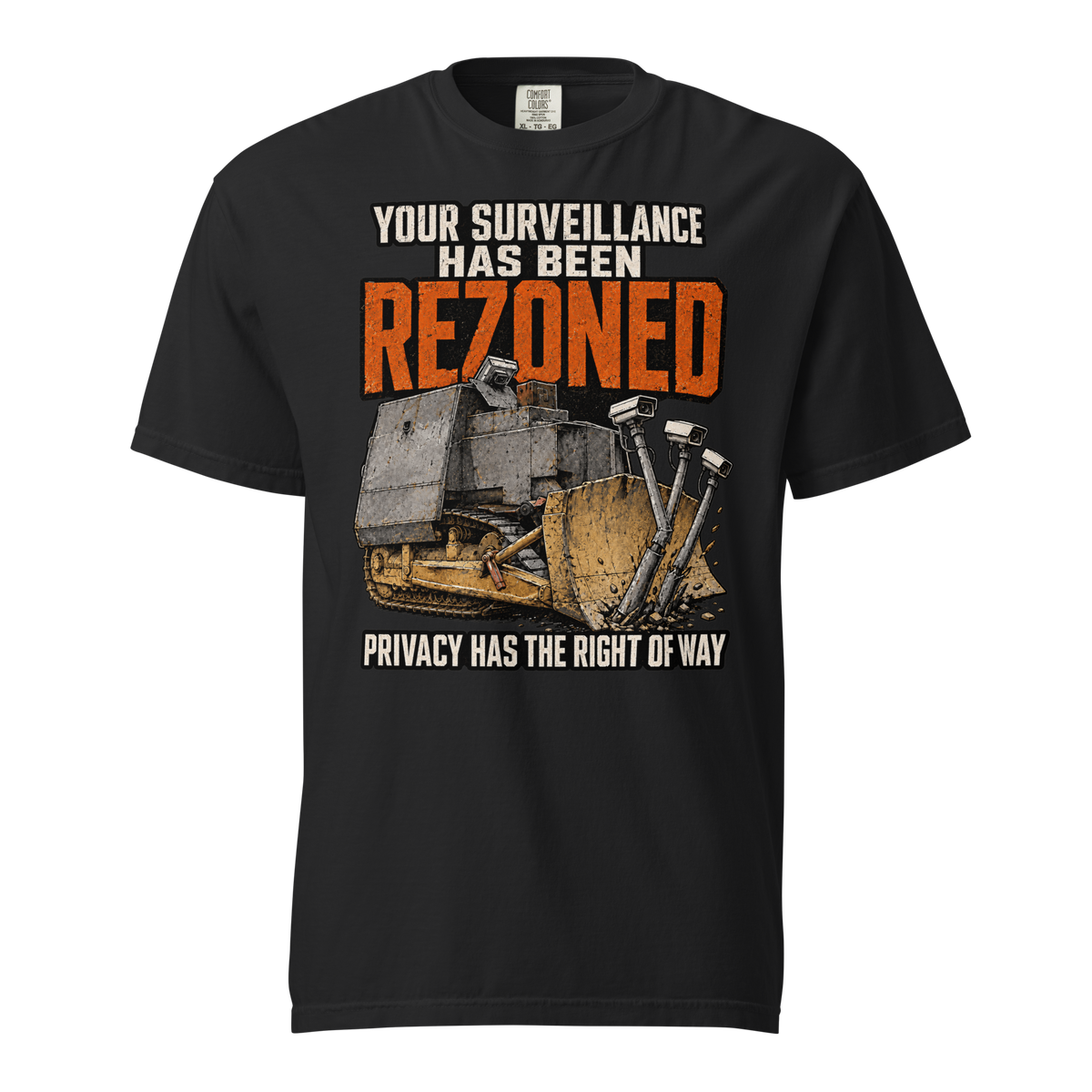 Privacy Has the Right of Way
Make your position clear with a bold graphic tee built for people who believe personal Black