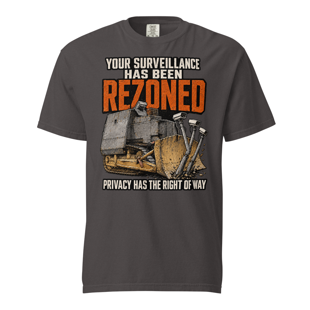 Privacy Has the Right of Way
Make your position clear with a bold graphic tee built for people who believe personal Grey
