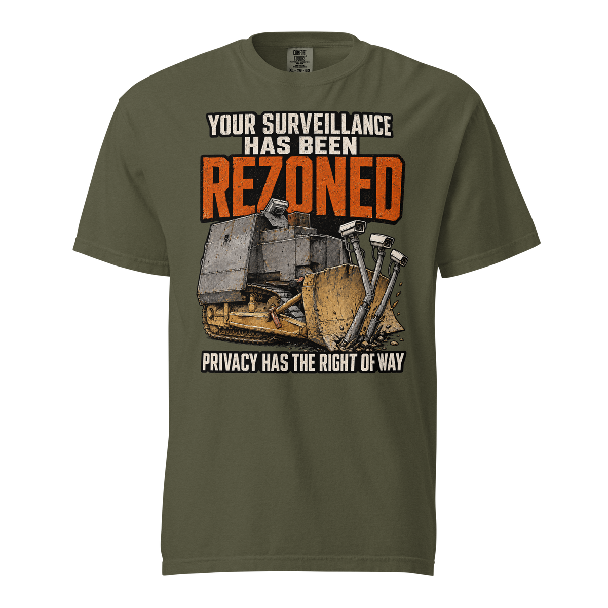 Privacy Has the Right of Way
Make your position clear with a bold graphic tee built for people who believe personal Green